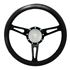 Steering Wheel with 48 Spline Williams Black Leather Silver Series Boss - EXT90080 - Exmoor - 1